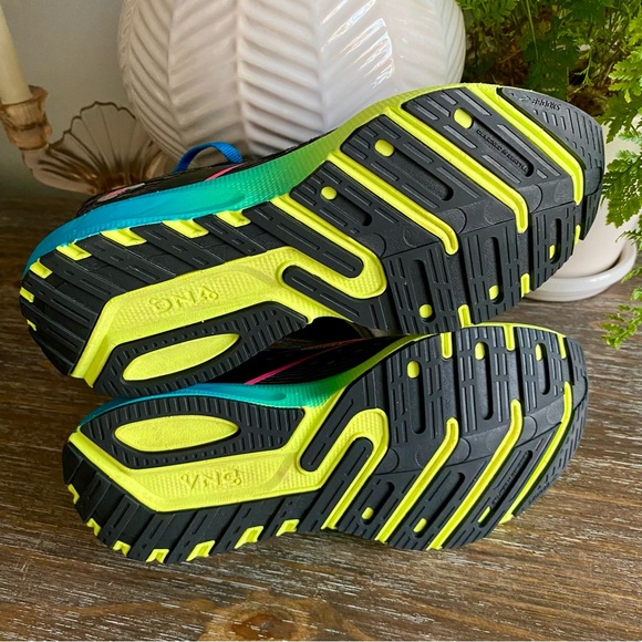 Brooks Launch 10 Speed Athletic Running Sneakers Shoes 6B Black Nightlife Blue - Picture 6 of 10
